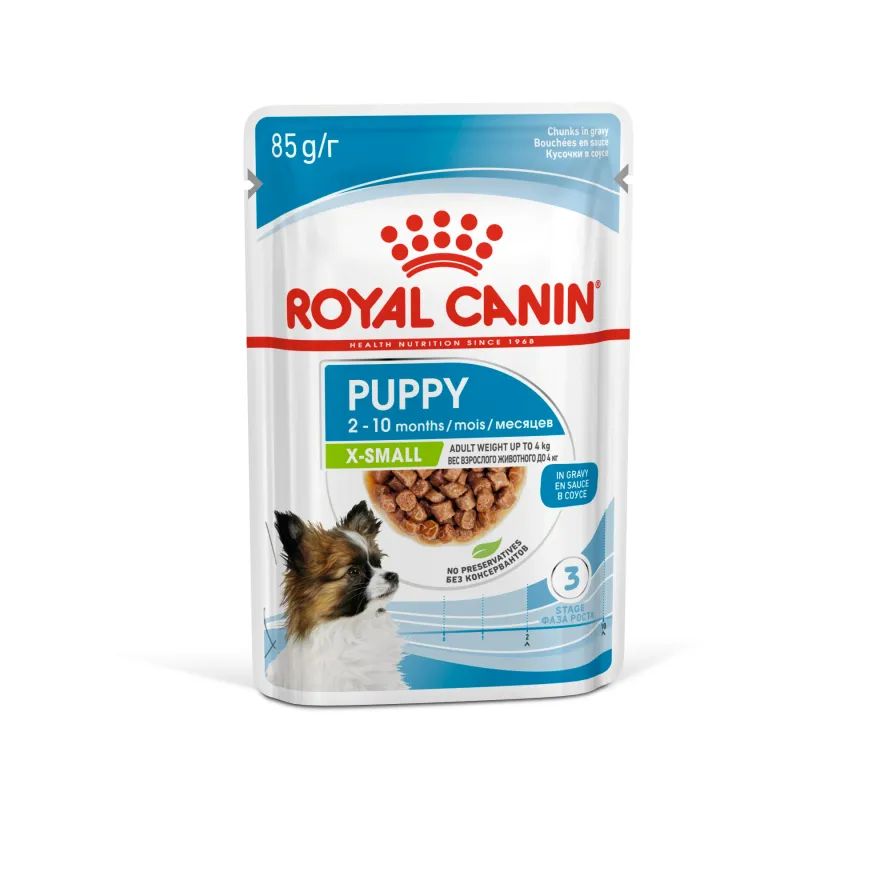 Влажный корм для щенков миниатюрных пород Royal Canin Xsmall Puppy в соусе 85 г Влажный корм для щенков миниатюрных пород Royal Canin Xsmall Puppy в соусе 85 г