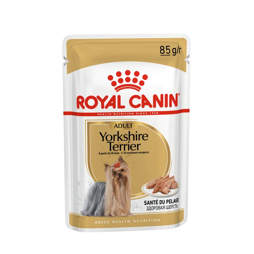 Влажный корм для взрослых собак породы Йоркширский терьер Royal Canin Yorkshire Terrier Adult паштет 85 г Влажный корм для взрослых собак породы Йоркширский терьер Royal Canin Yorkshire Terrier Adult паштет 85 г