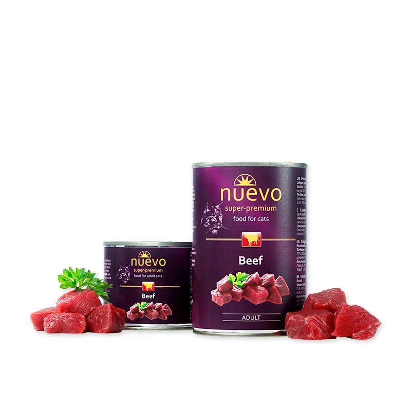 Влажный корм для кошек Nuevo Cat Adult Beef с говядиной 200 г