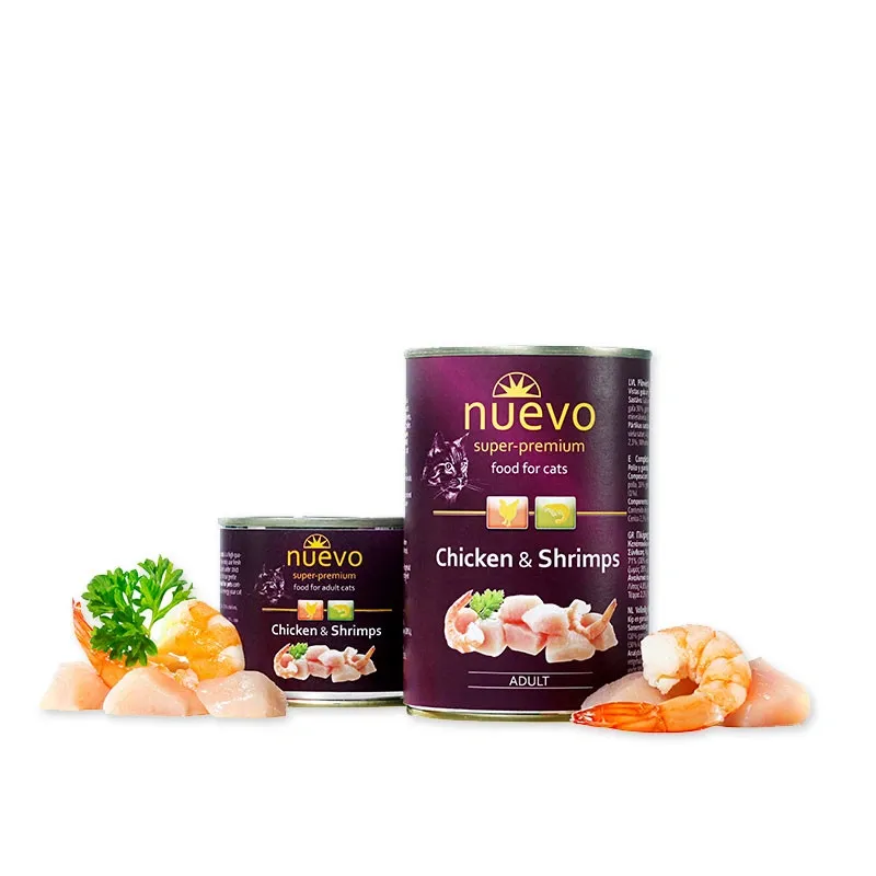 Вологий корм для котів Nuevo Cat Adult Chicken & Shrimps з куркою та креветками 400 г