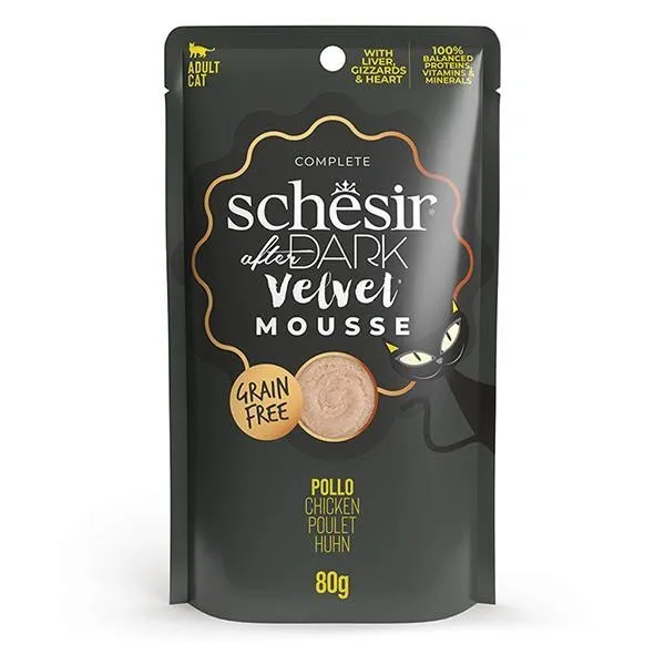 Влажный корм для кошек Schesir After Dark Mousse Chicken Мусс с курицей 80 г