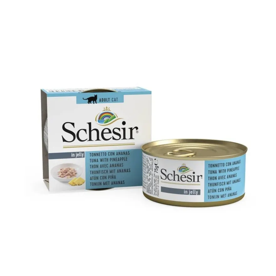 Влажный корм для кошек Schesir Tuna Pineapple Тунец с ананасом в желе 75 г