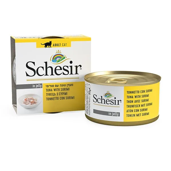 Влажный корм для кошек Schesir Tuna Surimi Тунец с сурими в желе 85 г