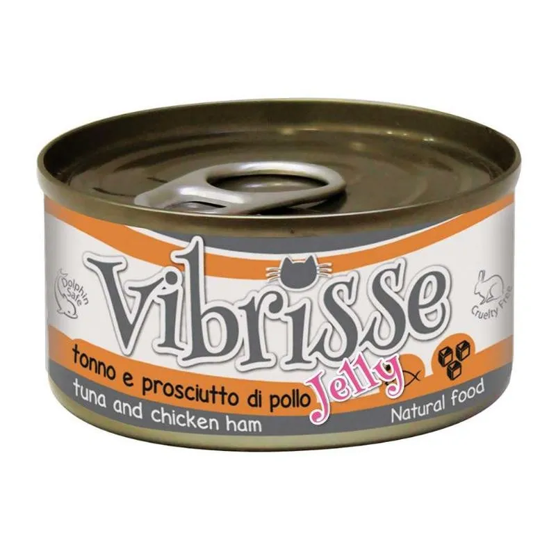 Влажный корм для кошек Vibrisse Tuna & Chicken Ham Тунец с куриной ветчиной в желе 70 г