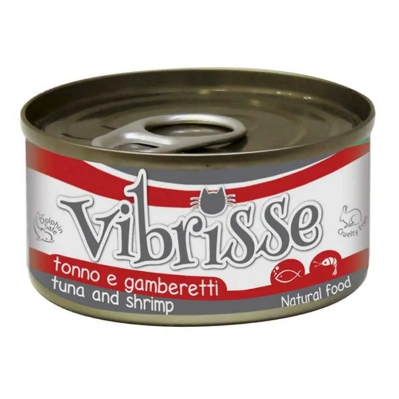 Влажный корм для кошек Vibrisse Tuna & Shrimp Тунец и креветки в бульоне 70 г