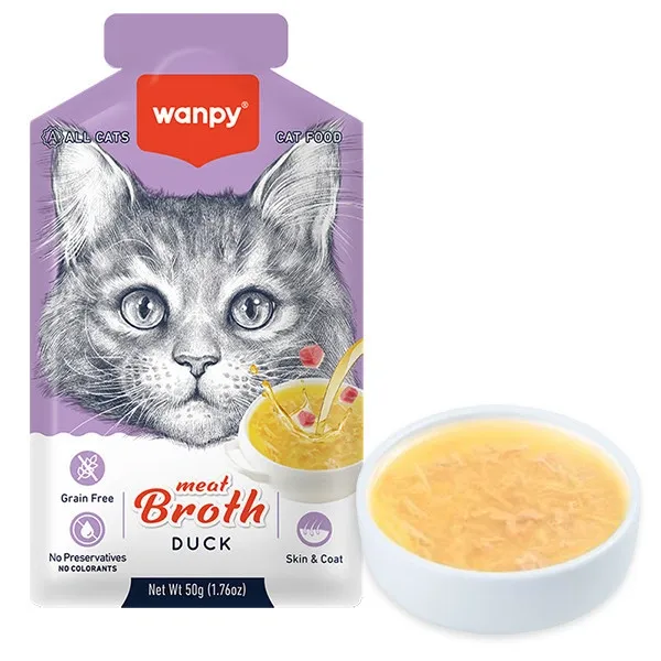 Влажный корм для кошек Wanpy Meat Broths Duck Суп с уткой 50 г