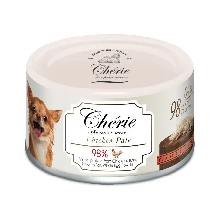 Влажный корм для собак Cherie Dog Pate Chicken, куриный паштет, 80 г Влажный корм для собак Cherie Dog Pate Chicken, куриный паштет, 80 г