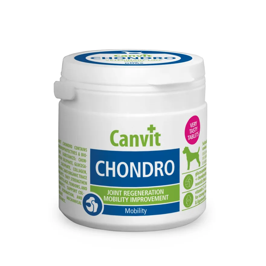 Хондропротекторный препарат Canvit Chondro для поддержания и восстановления здоровья суставов у собак 100 табл. (100 г)