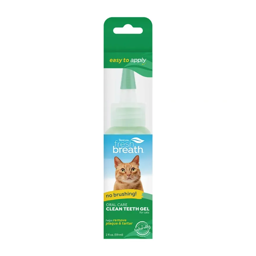 Зубний гель TropiClean "Свіжий подих" (No Brush) для догляду за ротовою порожниною котів 59 мл